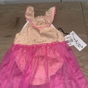 Pippa & Julie Pink and Cream Polka Dot Dress